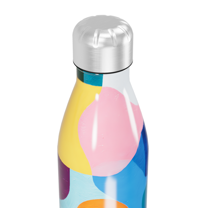 Garrafa Inox - Colorida com Estampa Abstrata