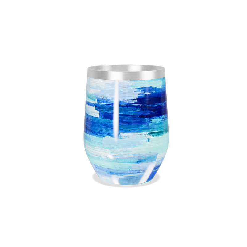 Copo Térmico Slim - Pintura Azul Aço Inox