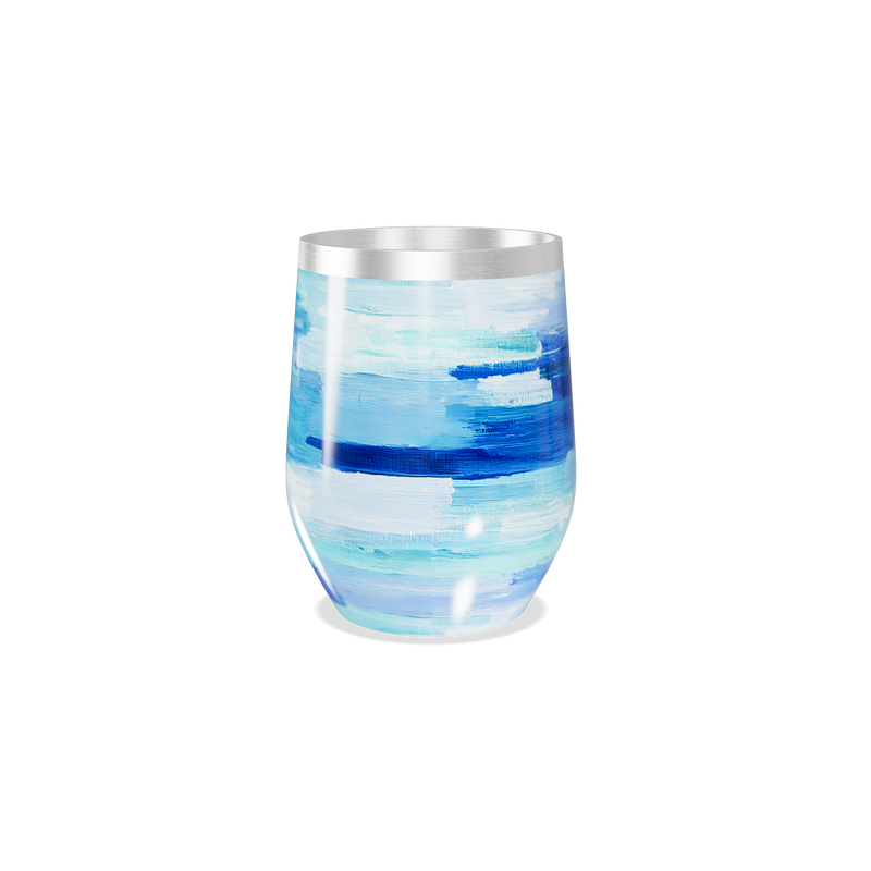 Copo Térmico Slim - Pintura Azul Aço Inox