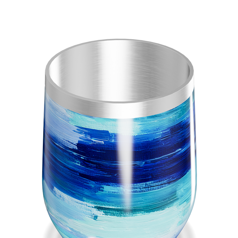 Copo Térmico Slim - Pintura Azul Aço Inox
