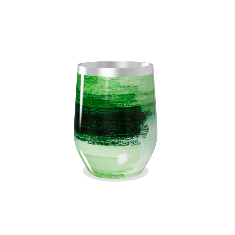 Copo Térmico Slim - Verde com Listras