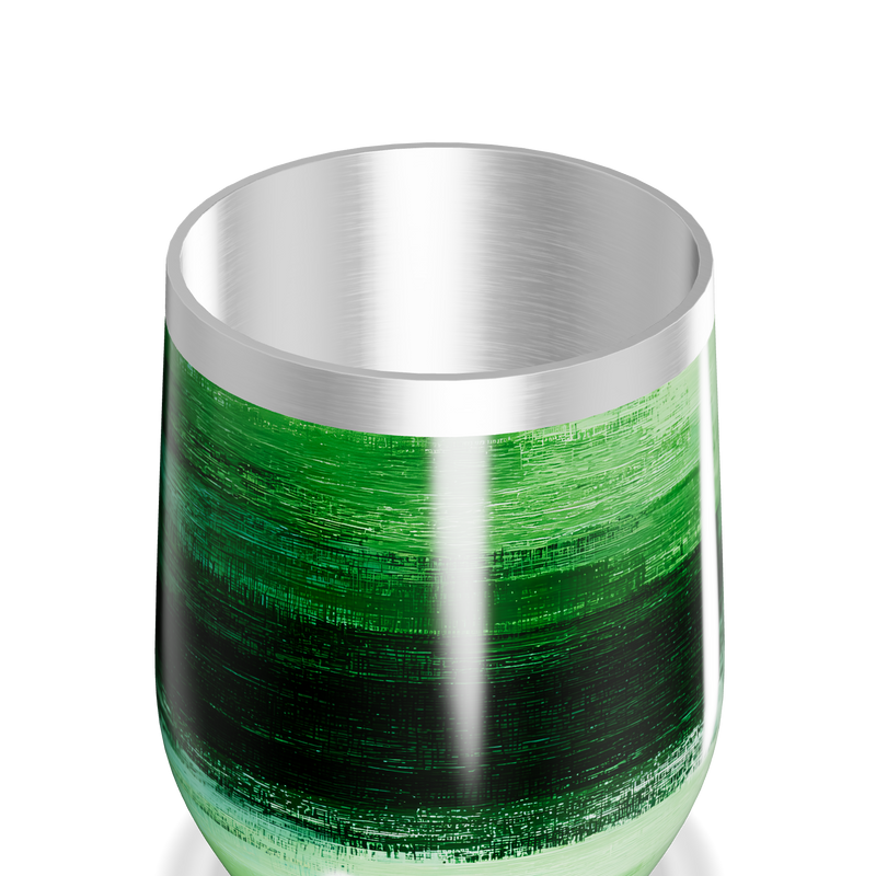 Copo Térmico Slim - Verde com Listras