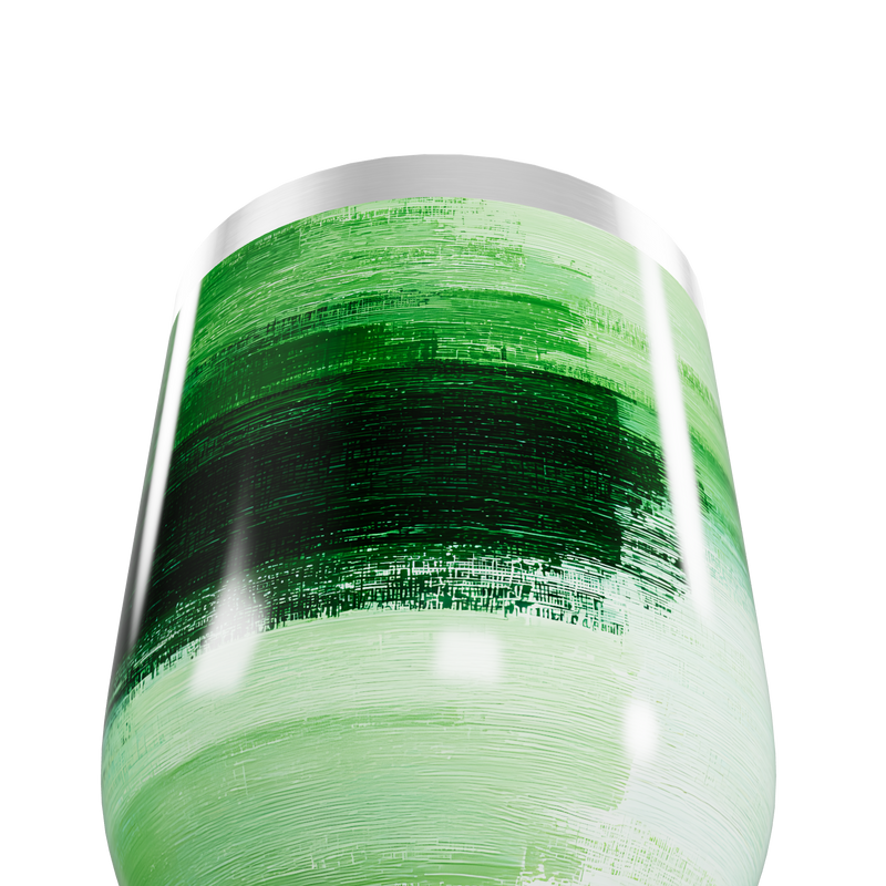 Copo Térmico Slim - Verde com Listras