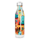 Garrafa Inox - Estampa Casas Coloridas