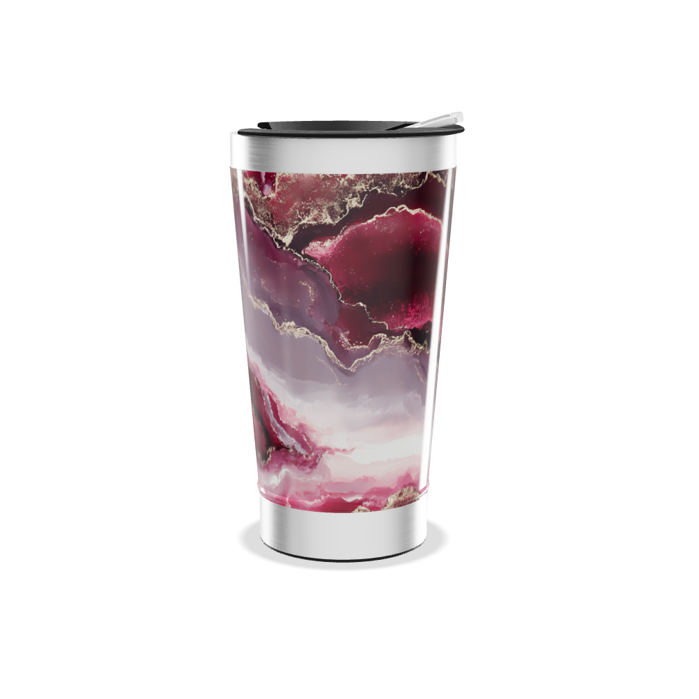 Copo Térmico - Estampa Mármore Rosa