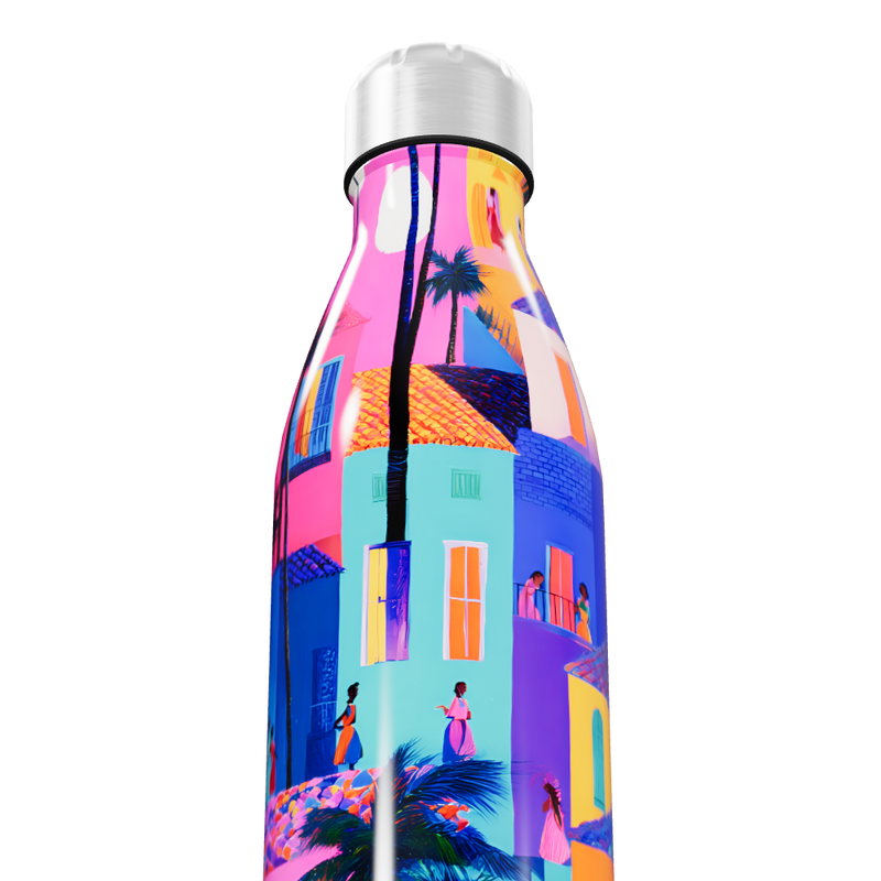 Garrafa Inox - Estampa Colorida Urbana