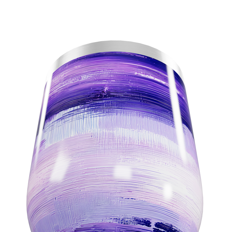 Copo Térmico Slim - Roxo com Estampa Artística