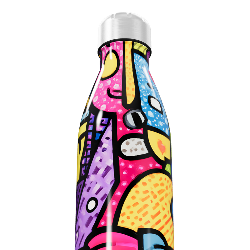 Garrafa Inox - Estampa Colorida Artística