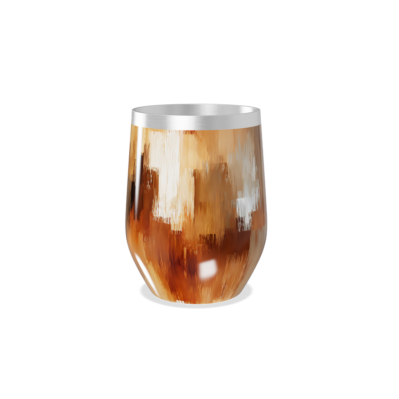 Copo Térmico Slim - Estampa Abstrata Marrom