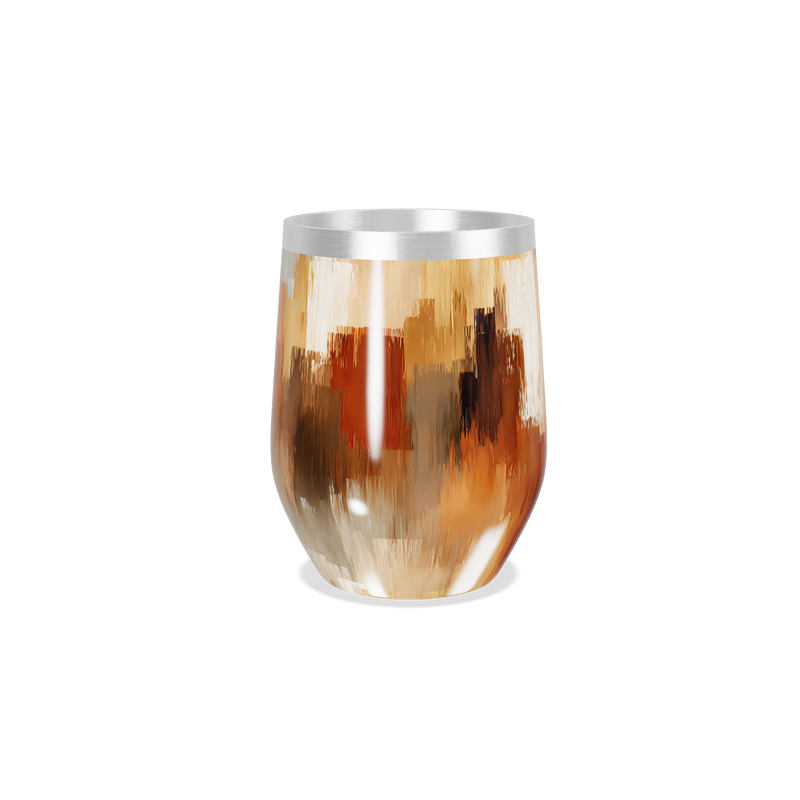 Copo Térmico Slim - Estampa Abstrata Marrom