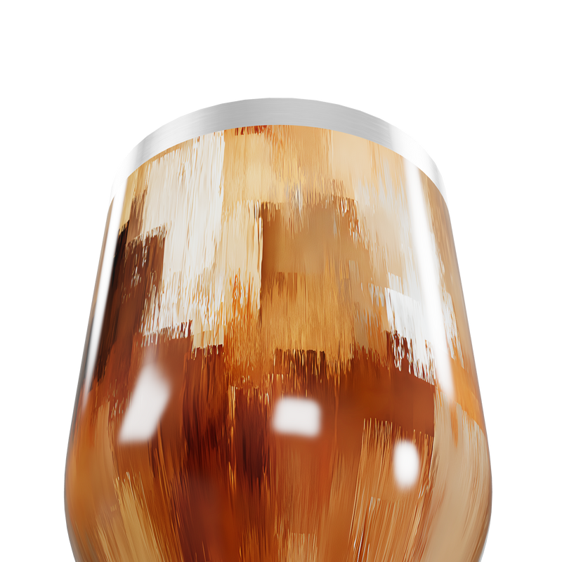 Copo Térmico Slim - Estampa Abstrata Marrom