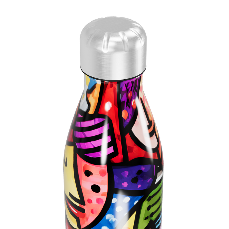 Garrafa Inox - Estampa Artística Colorida