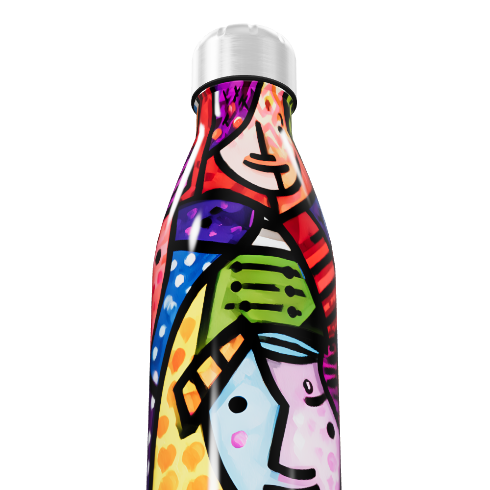 Garrafa Inox - Estampa Artística Colorida