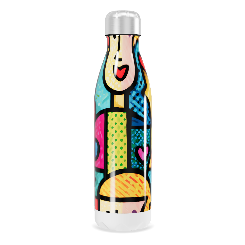 Garrafa Inox - Estampa Colorida Artística