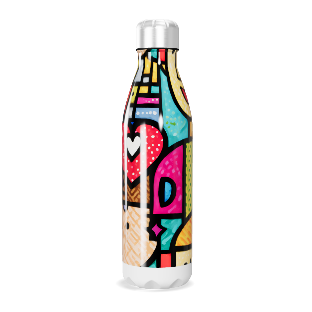 Garrafa Inox - Estampa Colorida Artística