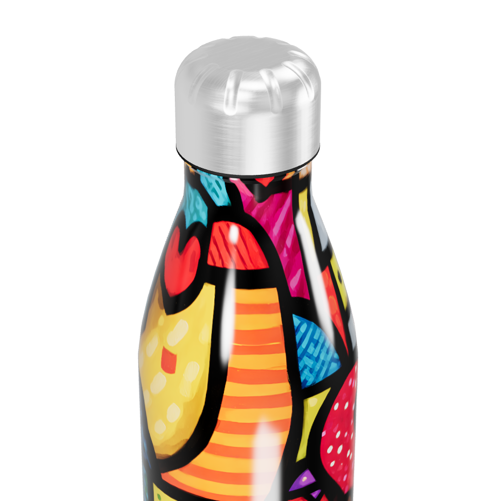 Garrafa Inox - Estampa Colorida Artística