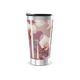 Copo Térmico - Floral rosa aço inox