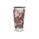 Copo Térmico - Floral rosa aço inox