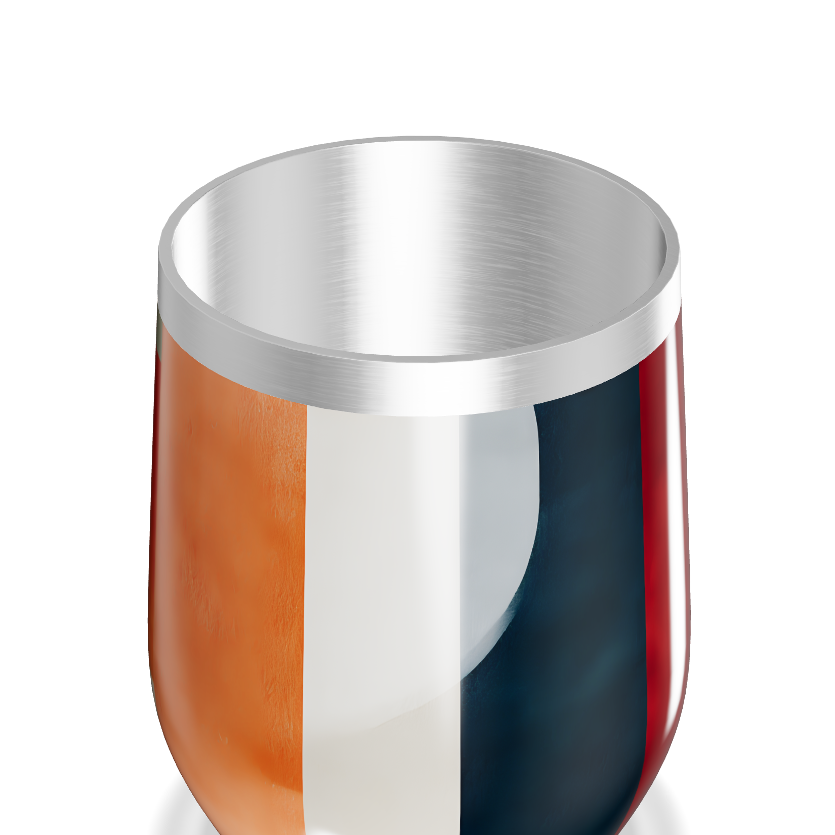 Copo Térmico Slim - Listras Coloridas Inox