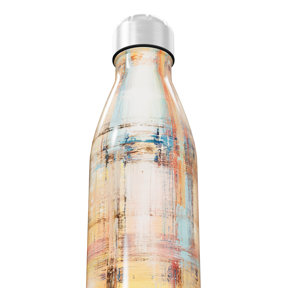Garrafa Inox - Estampa Abstrata Colorida