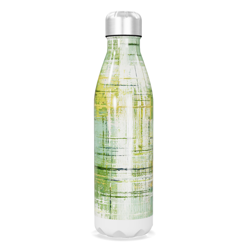 Garrafa Inox - Estampa Verde Geométrica