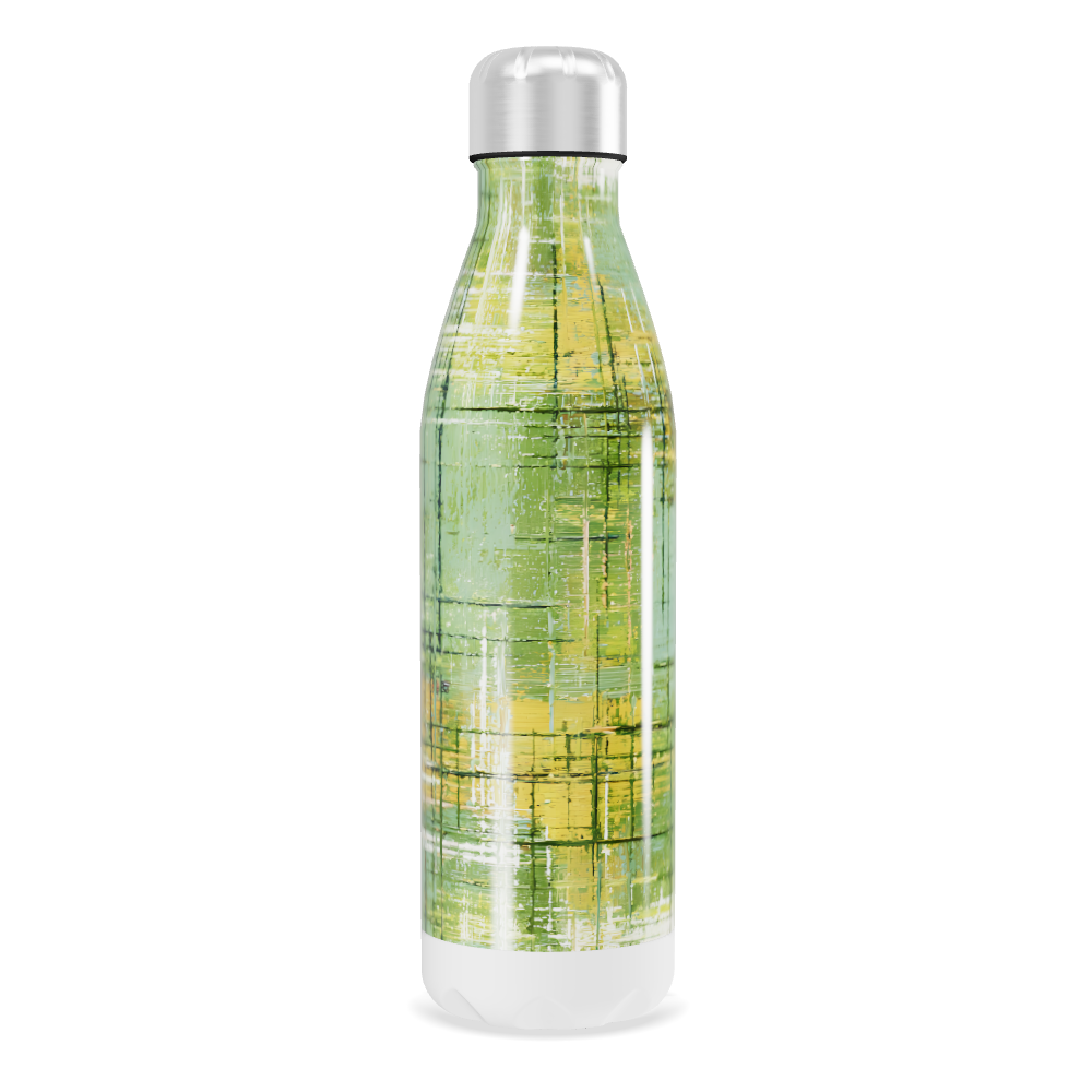 Garrafa Inox - Estampa Verde Geométrica