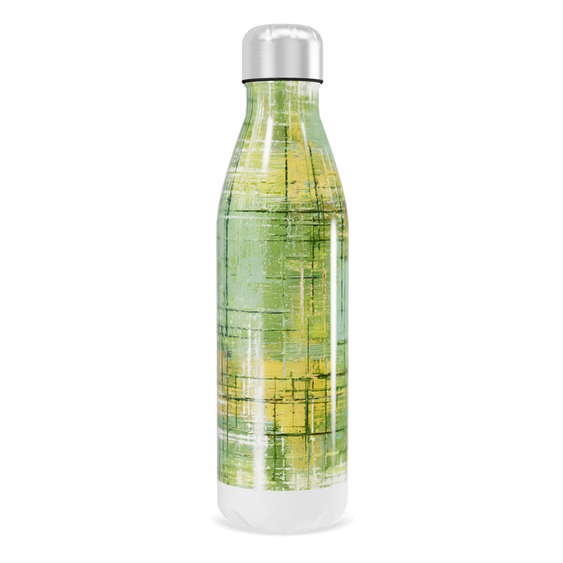 Garrafa Inox - Estampa Verde Geométrica