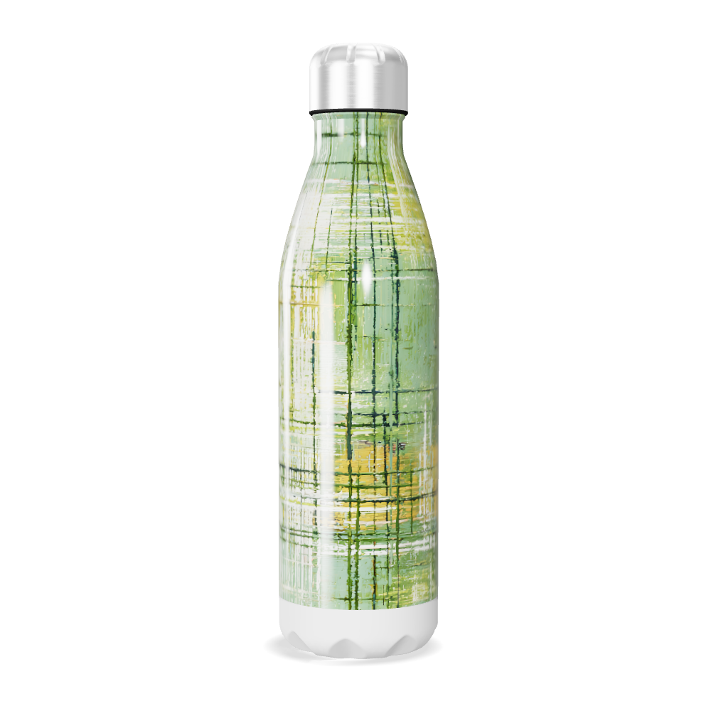 Garrafa Inox - Estampa Verde Geométrica