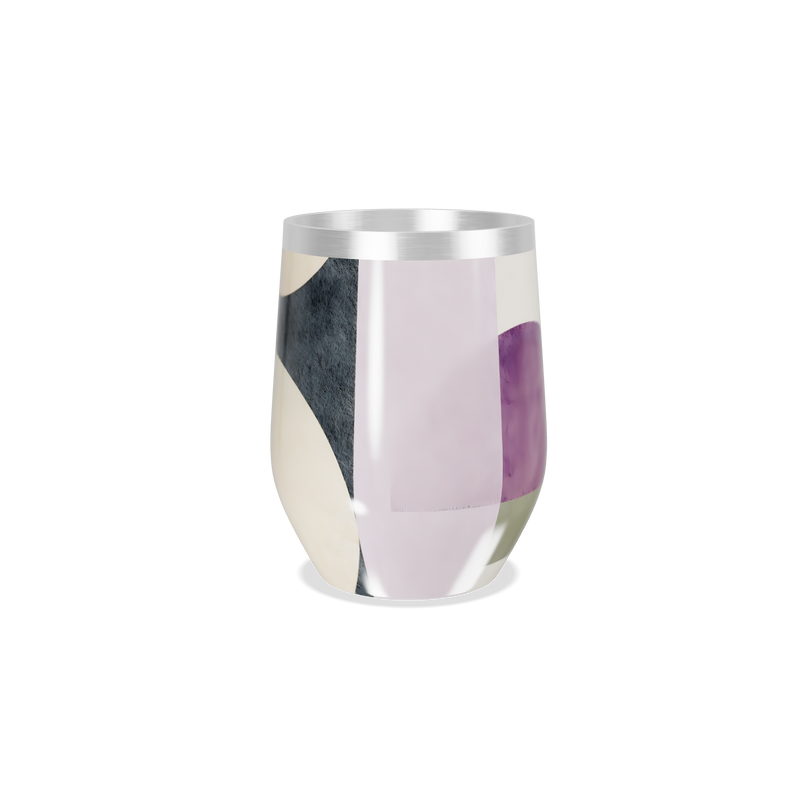 Copo Térmico Slim - Aço Inox Branco Roxo