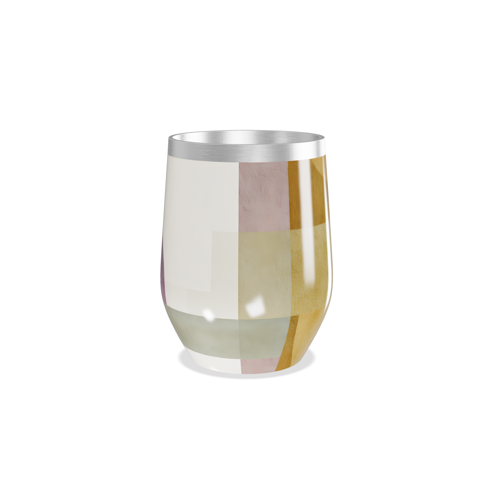 Copo Térmico Slim - Aço Inox Branco Roxo