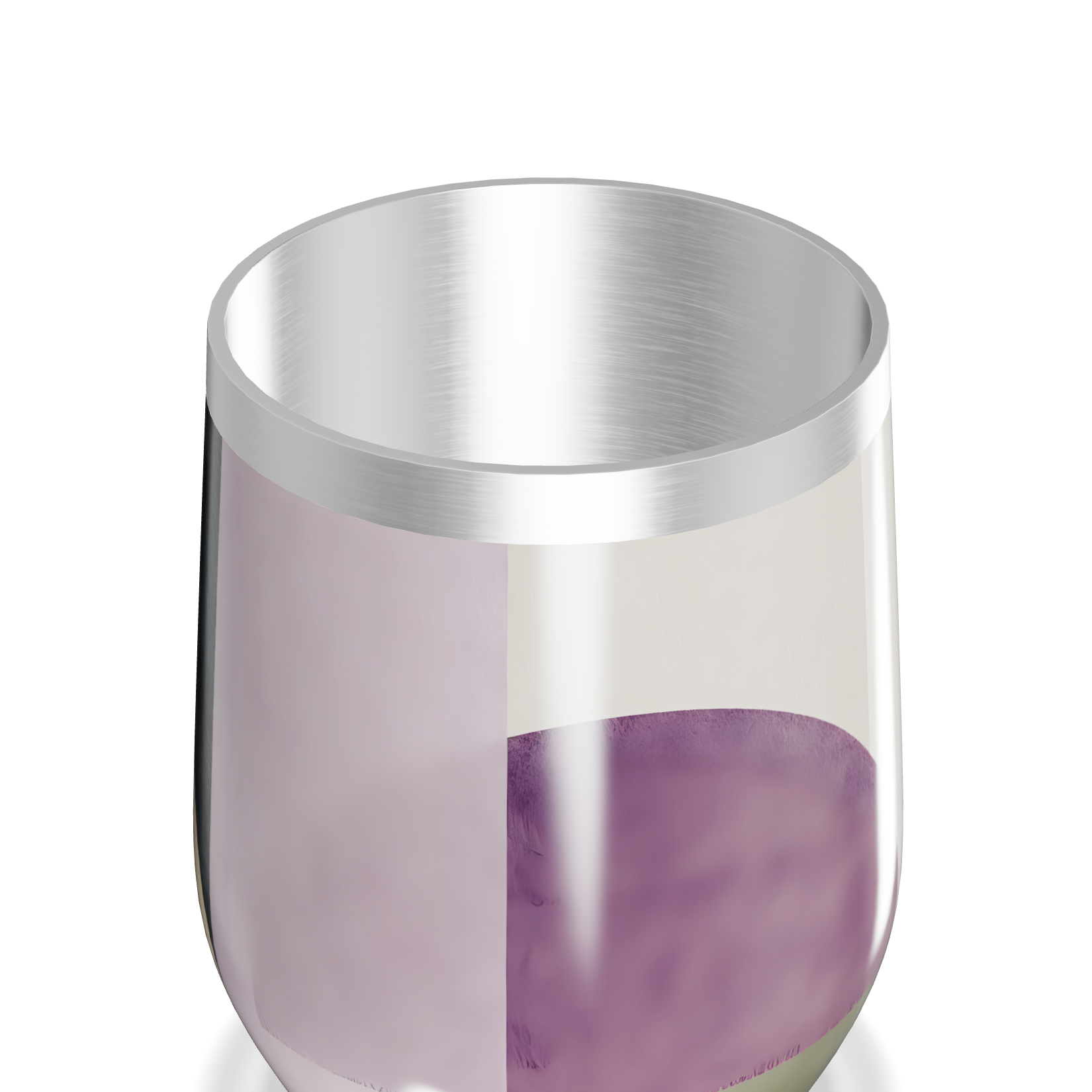 Copo Térmico Slim - Aço Inox Branco Roxo