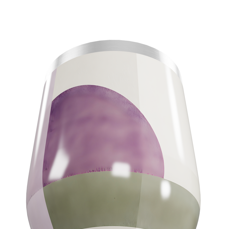 Copo Térmico Slim - Aço Inox Branco Roxo