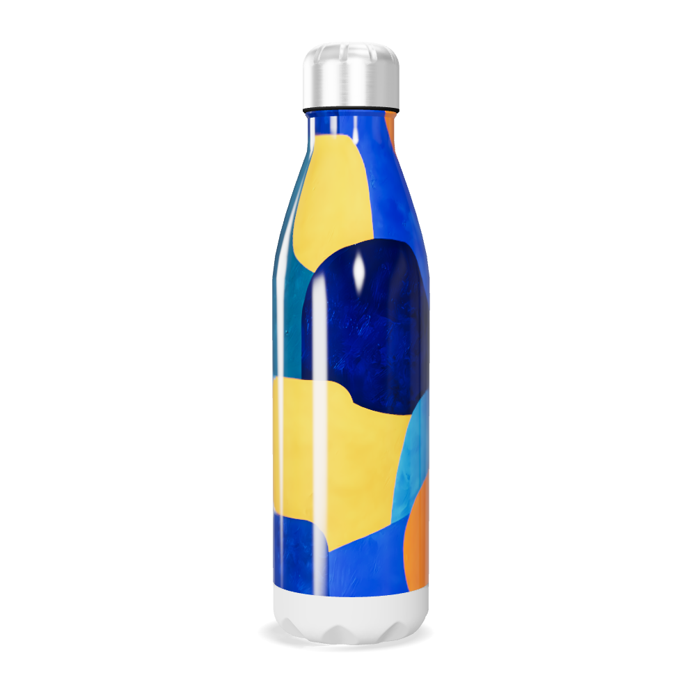 Garrafa Inox - Estampada Azul e Amarela
