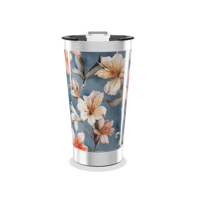 Copo Térmico - Floral Azul