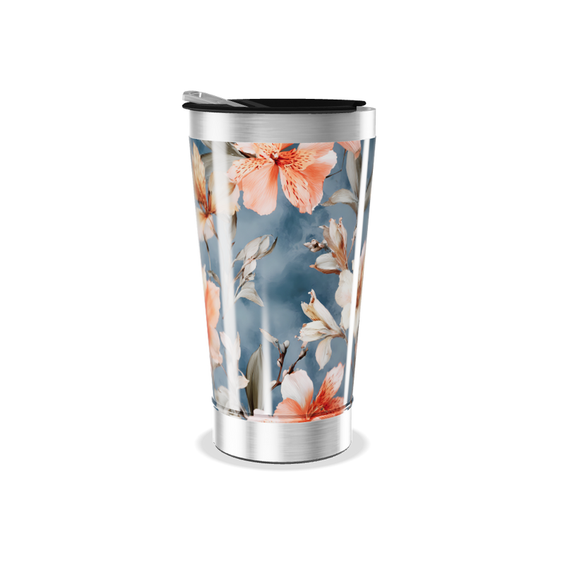 Copo Térmico - Floral Azul