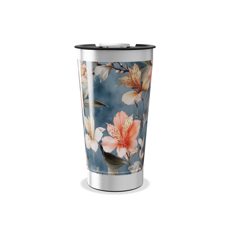 Copo Térmico - Floral Azul