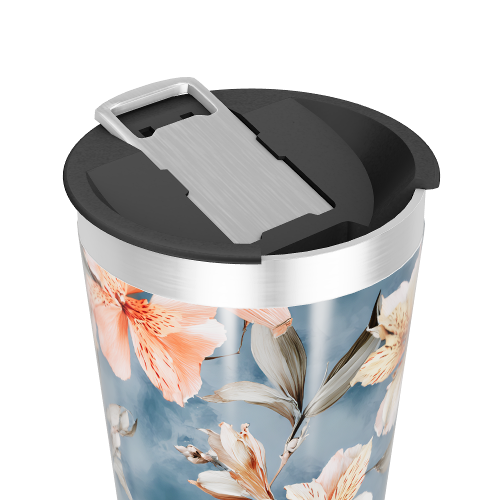 Copo Térmico - Floral Azul