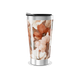 Copo Térmico - Floral Marrom Inox