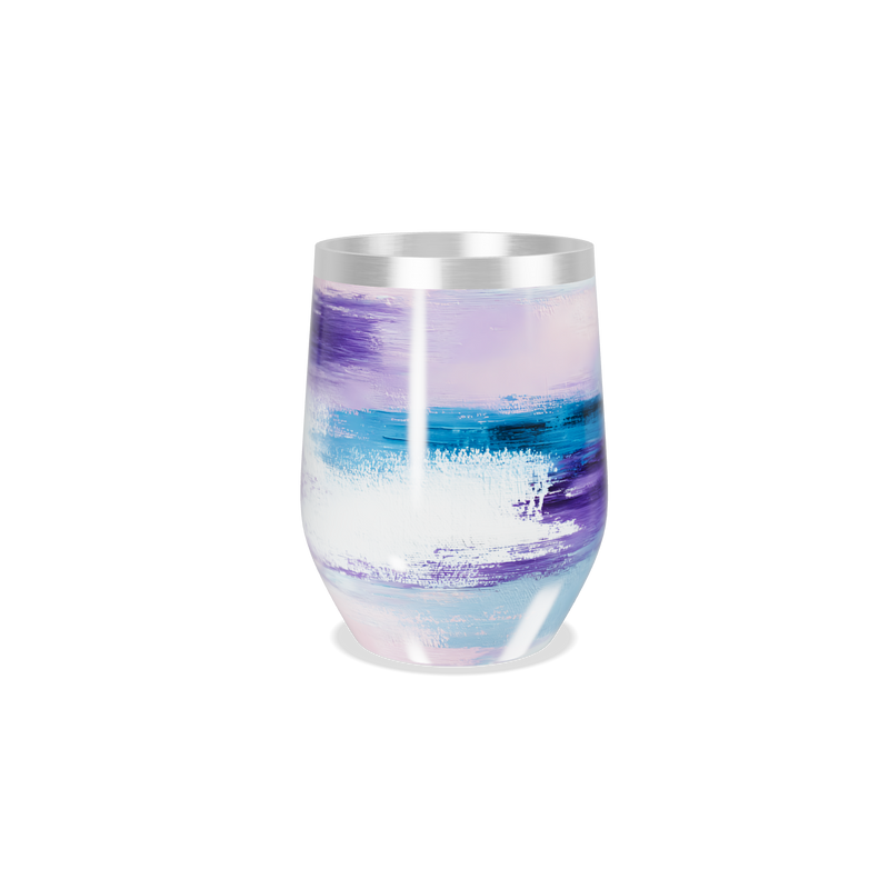 Copo Térmico Slim - Pintura Azul e Roxa