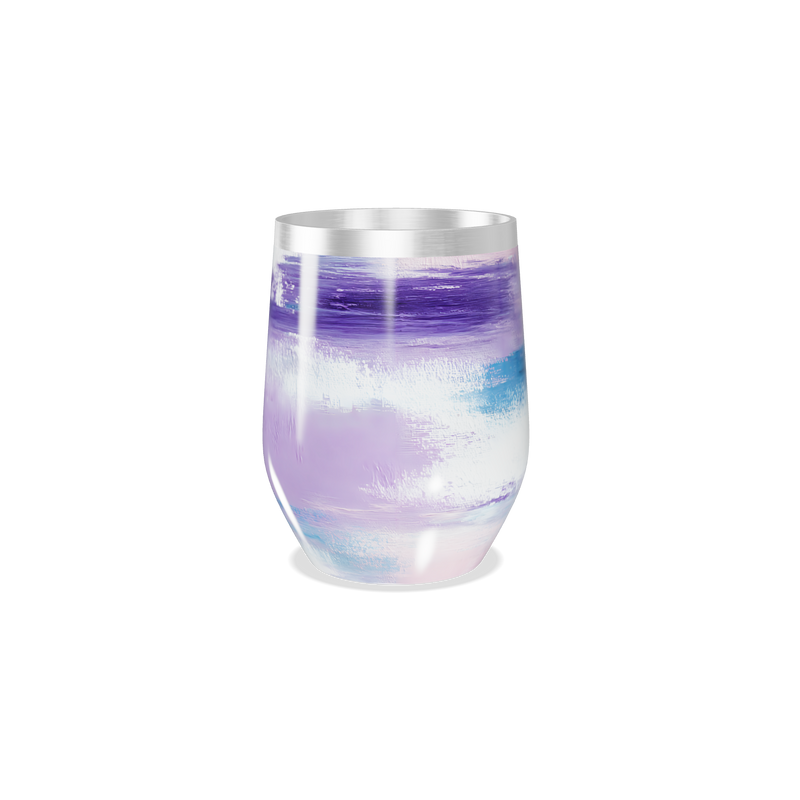 Copo Térmico Slim - Pintura Azul e Roxa