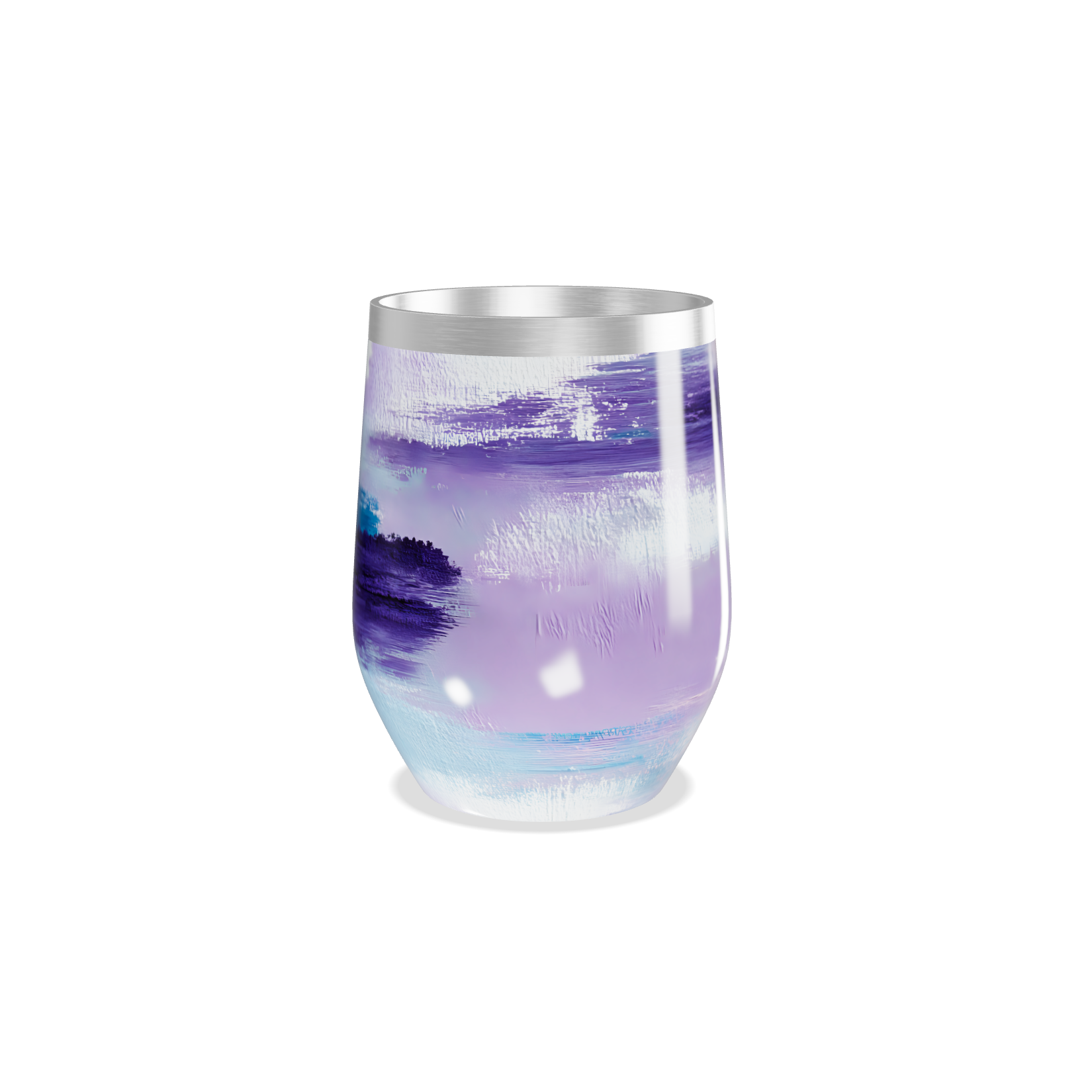 Copo Térmico Slim - Pintura Azul e Roxa