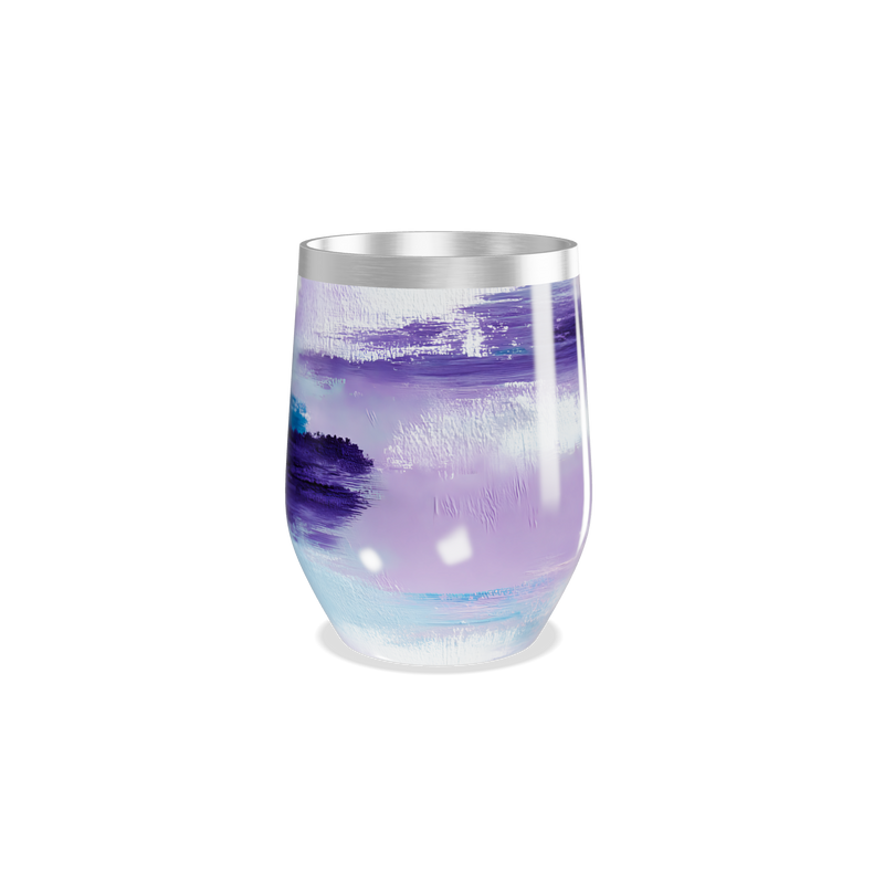 Copo Térmico Slim - Pintura Azul e Roxa