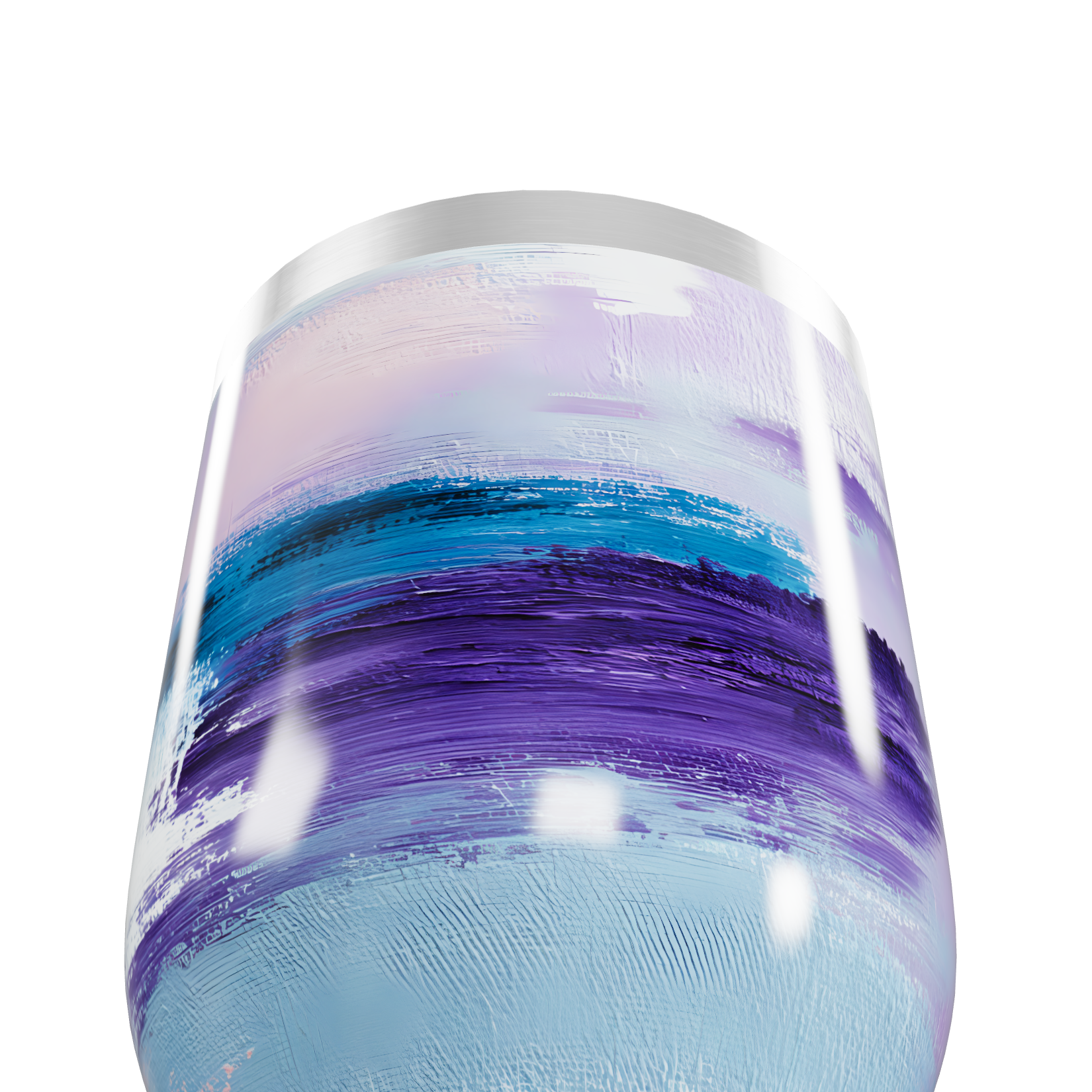 Copo Térmico Slim - Pintura Azul e Roxa