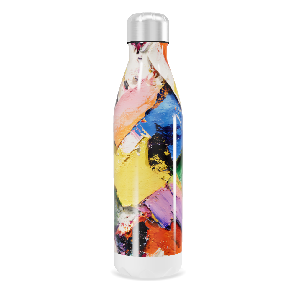 Garrafa Inox - Estampa Colorida Abstrata