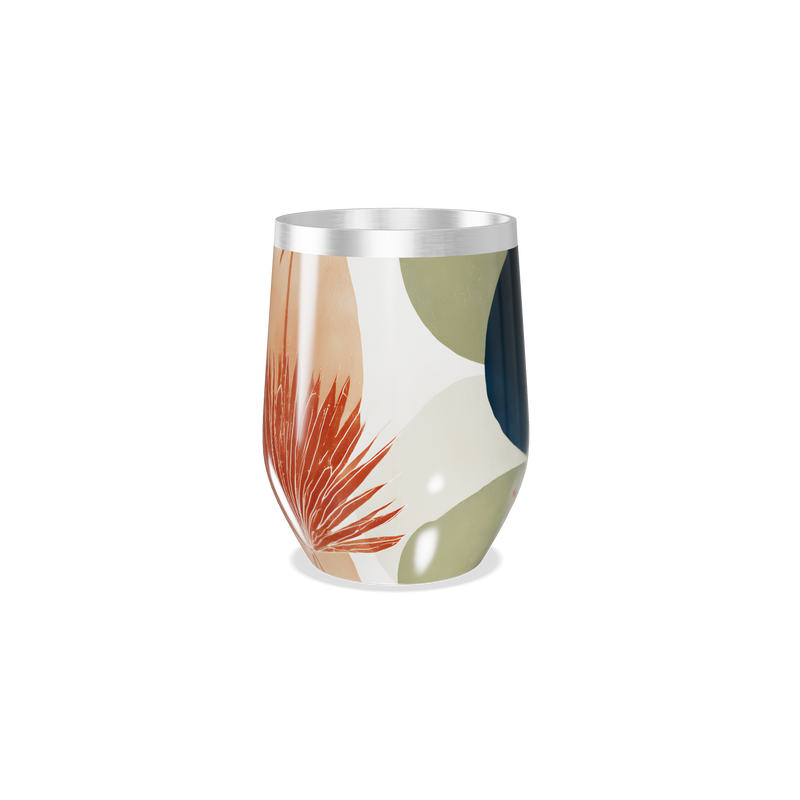 Copo Térmico Slim - Folhas Estampadas Coloridas