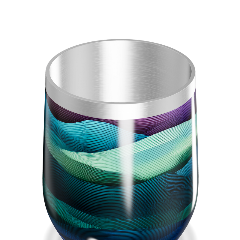 Copo Térmico Slim - Ondas Coloridas Inox