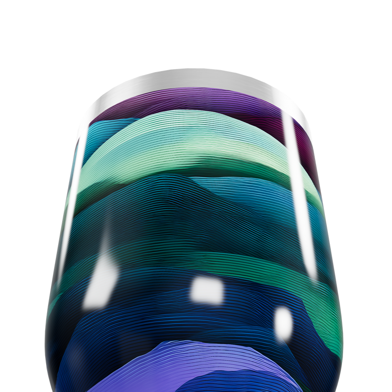 Copo Térmico Slim - Ondas Coloridas Inox