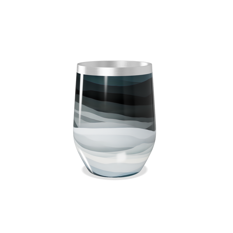 Copo Térmico Slim - Preto e Branco Marmorizado