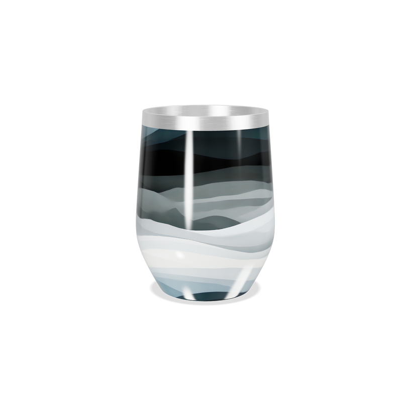 Copo Térmico Slim - Preto e Branco Marmorizado