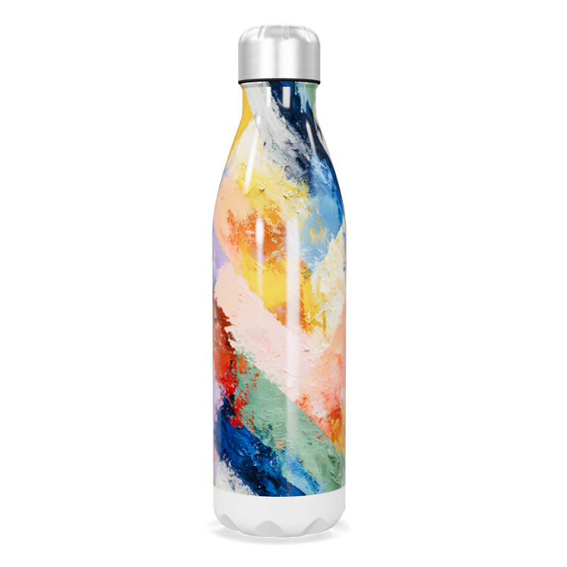 Garrafa Inox - Estampa Colorida Abstrata